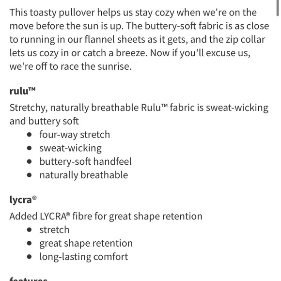 Lululemon Think Fast Pullover Coco Pique Black / Black - Picture 15 of 16